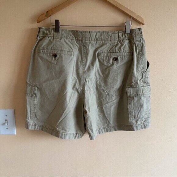 L.L. Bean Tropic-Weight Cargo Shorts Men 34 Tan Comfort Waist 100% Cotton Pcoket - Picture 3 of 12